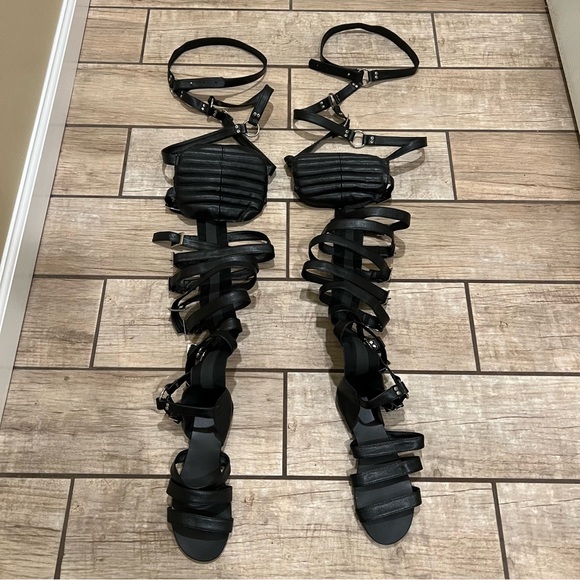 Over The Knee Gladiator Sandals Summer Boots Buckle Strap Tight High Sandals Boo - Picture 5 of 11